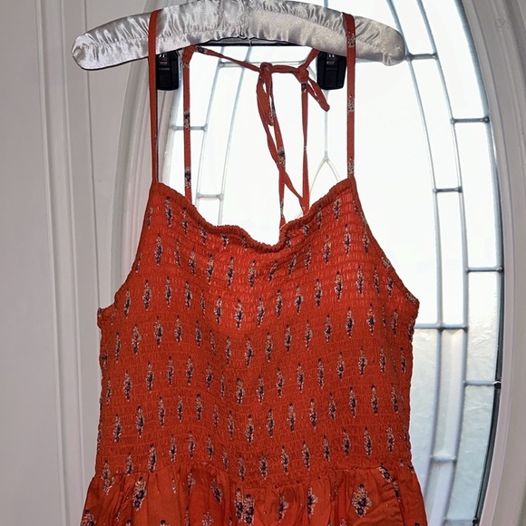 NWT ANGIE Floral Paisley Bohemian Stretch Top Romper Womens Size L - Picture 2 of 6